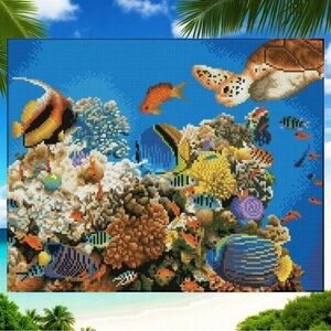 NEW Diamond Dotz Under the Sea Diamond Facet Art Kit 23.1"x19.1"‎ Fish Beach